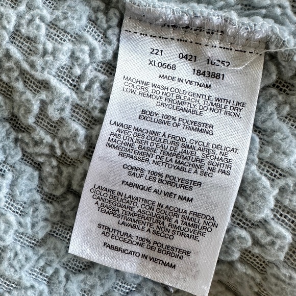 Columbia Fleece jacket dusty blue pockets full zipper high adjustable collar L - Picture 13 of 15